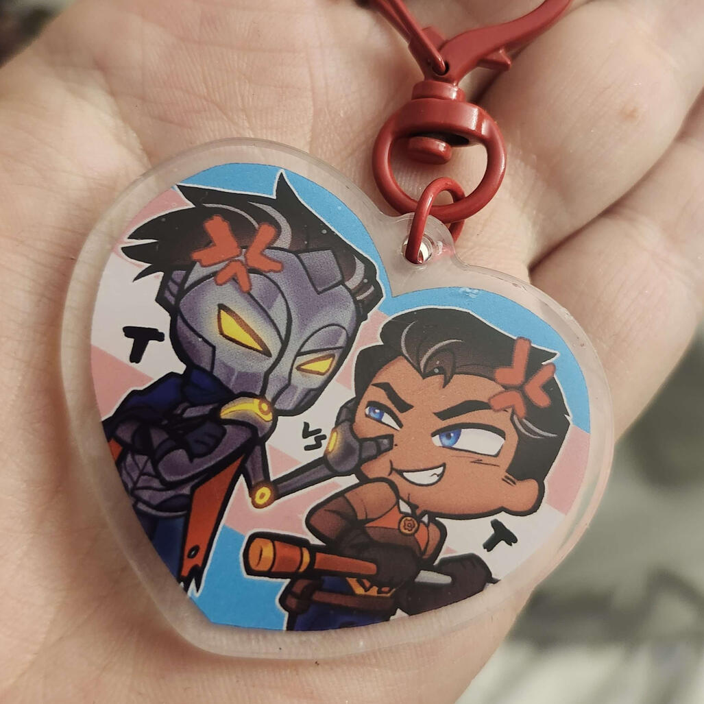 Keychain for "Glorious Transition" Jayvik/Vikjayce Zine
