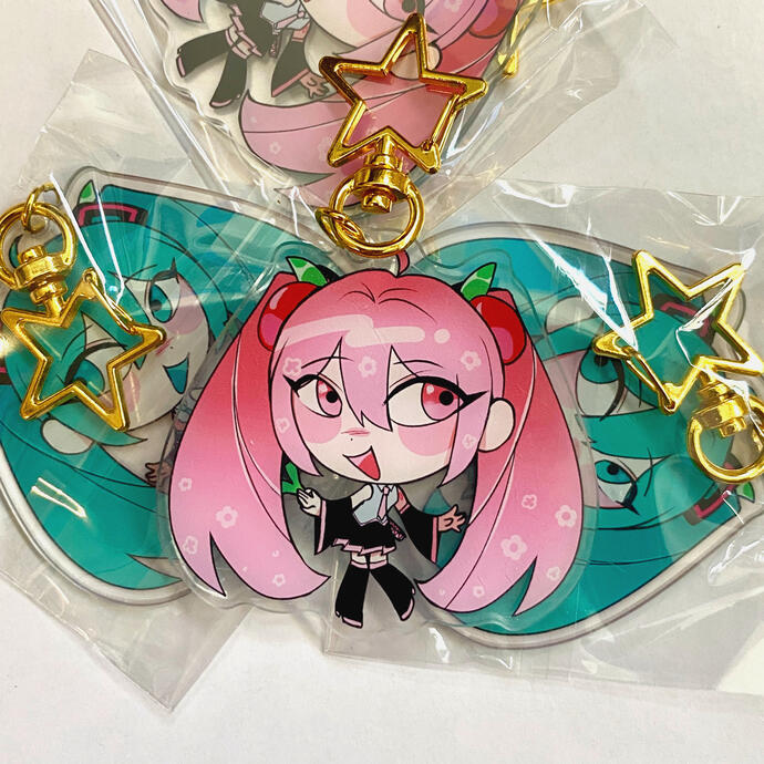 Double Sided Miku Keychains