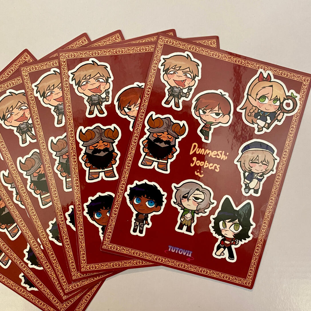 Dungeon Meshi Sticker Sheets