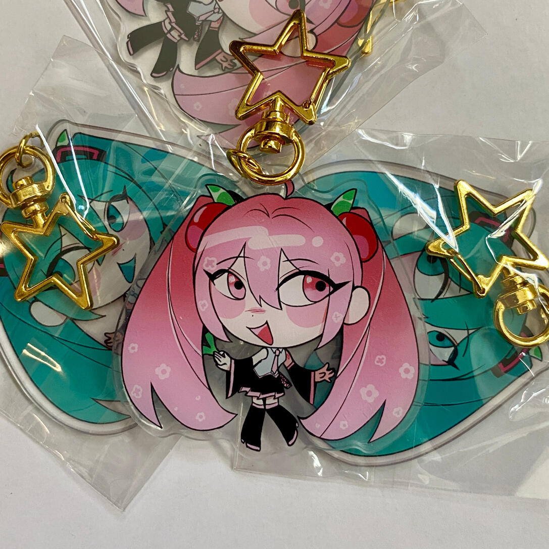 Double Sided Miku Keychains